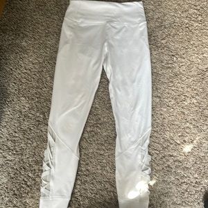 Fabletics white powerhold leggings